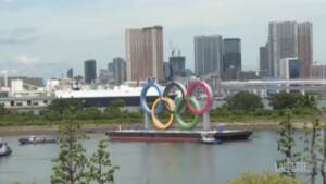Tokyo 2020, rimosso il simbolo gigante delle Olimpiadi