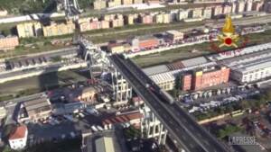 Il Ponte Morandi distrutto
