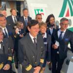 L’equipaggio del volo ITA per certificazione ENAC