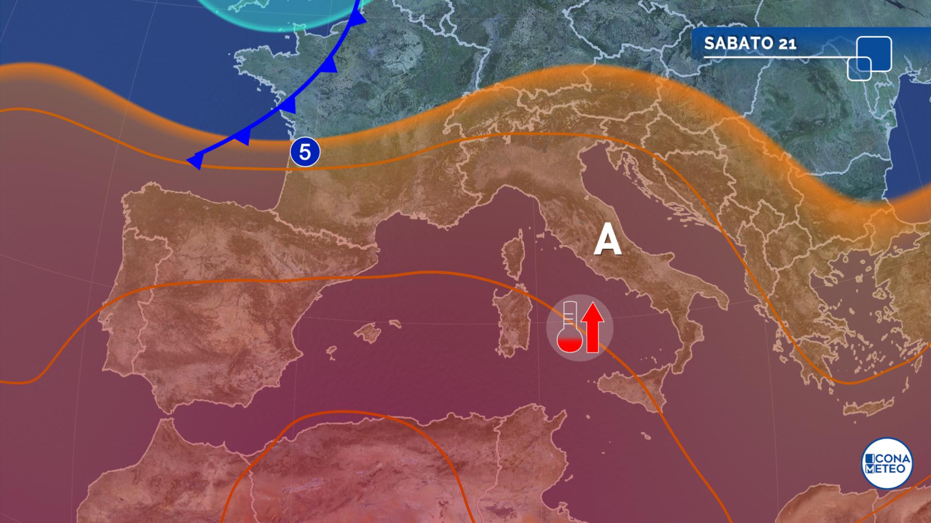 Meteo: da sabato nuova breve ondata di caldo, temperatura in salita anche al Centro-Nord