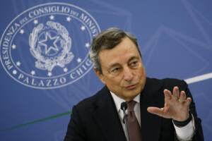 Conferenza stampa del Presidente Draghi sulle regole Green Pass anti diffusione del Covid-19