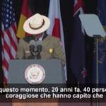 11 settembre, Harris e l’ex presidente Bush al Flight 93 National Memorial a Shanksville