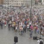 Roma, un flop il corteo No Green Pass in piazza del Popolo