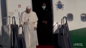 Ungheria, l’arrivo di Papa Francesco a Budapest