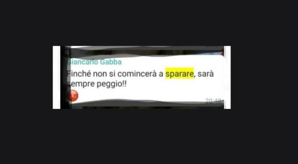 Omicidio Voghera, neo assessore in chat: “Se non si spara sarà sempre peggio”