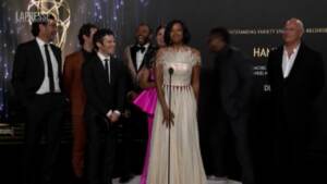 Emmy 2021, i protagonisti di ‘Hamilton’ sul palco per la premiazione