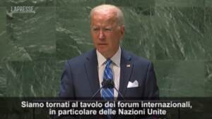 Onu, Biden: “Ci stiamo riprendendo il ruolo di leader internazionali”