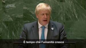 Clima, Johnson all’Onu: “È tempo di diventare grandi per evitare catastrofi”