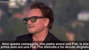 Bono (U2) presenta la 500 elettrica: “Bisogna portare i vaccini ovunque”