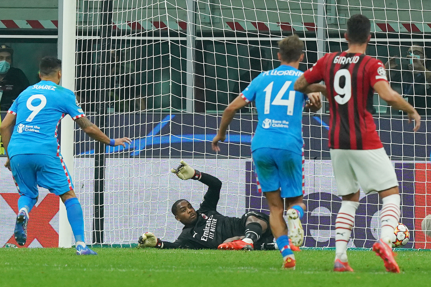 Champions, finisce 1-2 la sfida Milan-Atletico Madrid