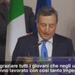Clima, Draghi: “Grazie ai giovani per il lavoro e l’impegno”