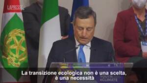 Clima, Draghi: “Transizione green non è scelta ma necessità”