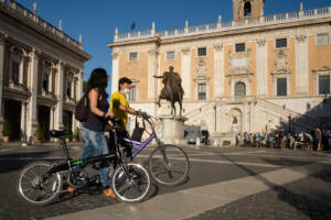 Roma, Flash mob ciclisti