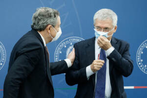 CdM - Conferenza stampa di Mario Draghi e Daniele Franco