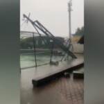 Tromba d’aria a Catania, sui social le immagini del disastro