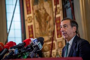 Milano, amministrative 2021 - Conferenza stampa del sindaco Giuseppe Sala dopo la vittoria
