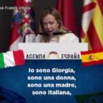 Meloni ripete il suo slogan in spagnolo: “Soy Giorgia, una mujer, soy una madre”