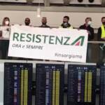 Alitalia, a Fiumicino la protesta dei lavoratori della ex compagnia
