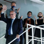 Roma, Gualtieri sul palco in piazza Santi Apostoli: “Unire il centrosinistra è possibile”