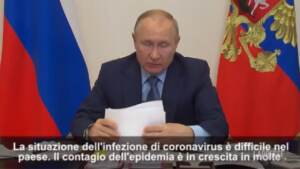 Russia, Putin annuncia una lo stop delle attività lavorative per una settimana per l’emergenza Covid