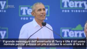 Obama contro i repubblicani in Virginia: “Sostengono teorie cospirazioniste, non lotteranno per democrazia”