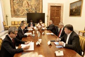 Presidente del Consiglio Mario Draghi riceve i sindacati a Palazzo Chigi
