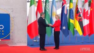 G20, Draghi accoglie i leader: il premier saluta von der Leyen, Guterres e Biden