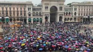 No Green pass, a Milano il sit-in ‘No paura Day’ in piazza Duomo