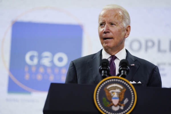 G20 Roma, conferenza stampa del presidente degli Stati Uniti Joe Biden