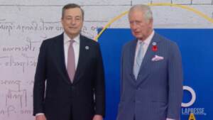 G20: Draghi accoglie il principe Carlo alla Nuvola