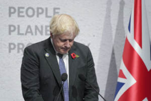 G20 Roma, conferenza stampa del primo ministro del Regno Unito Boris Johnson