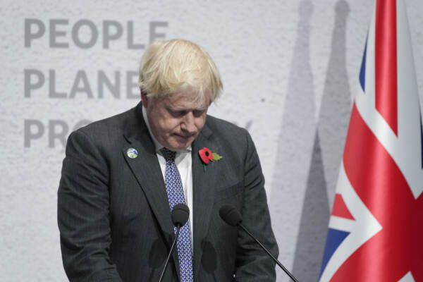 G20 Roma, conferenza stampa del primo ministro del Regno Unito Boris Johnson
