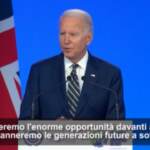 Cop26, Biden: “Questo è il decennio decisivo”