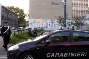 Foto di scena controlli dei Carabinieri contro lo spaccio