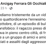 Aggressione omofoba a Ferrara al grido ‘Mussolini vi brucerebbe’