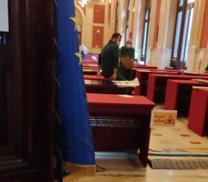 Camera: 'cantiere' Montecitorio, lavori in corso per riapertura Transatlantico
