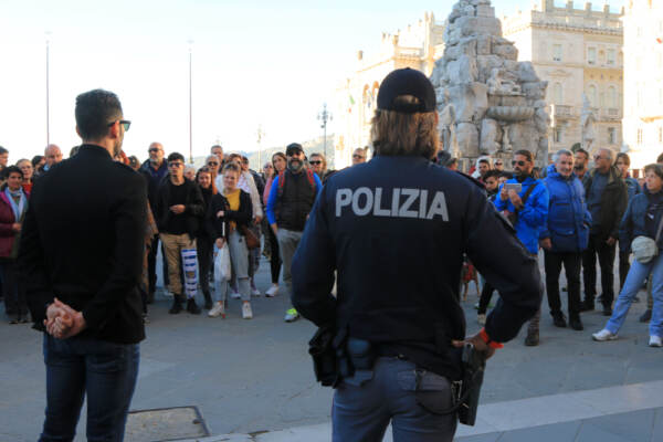 Continua la protesta No Green Pass a Trieste