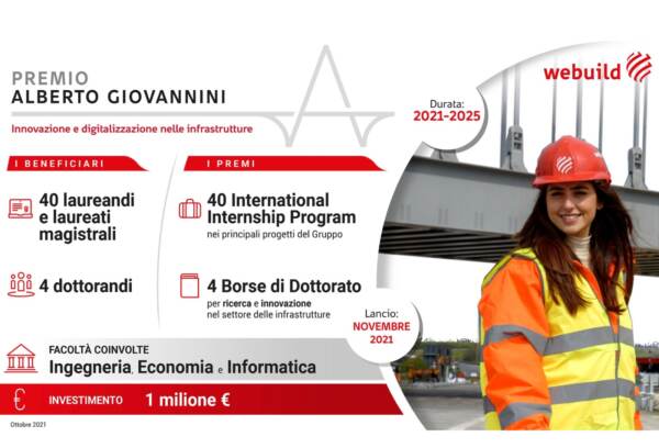 Webuild Investe Sui Giovani Con Il Premio Alberto Giovannini - LaPresse