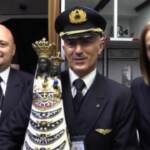 Ita, la Madonna di Loreto decolla da Fiumicino verso Napoli