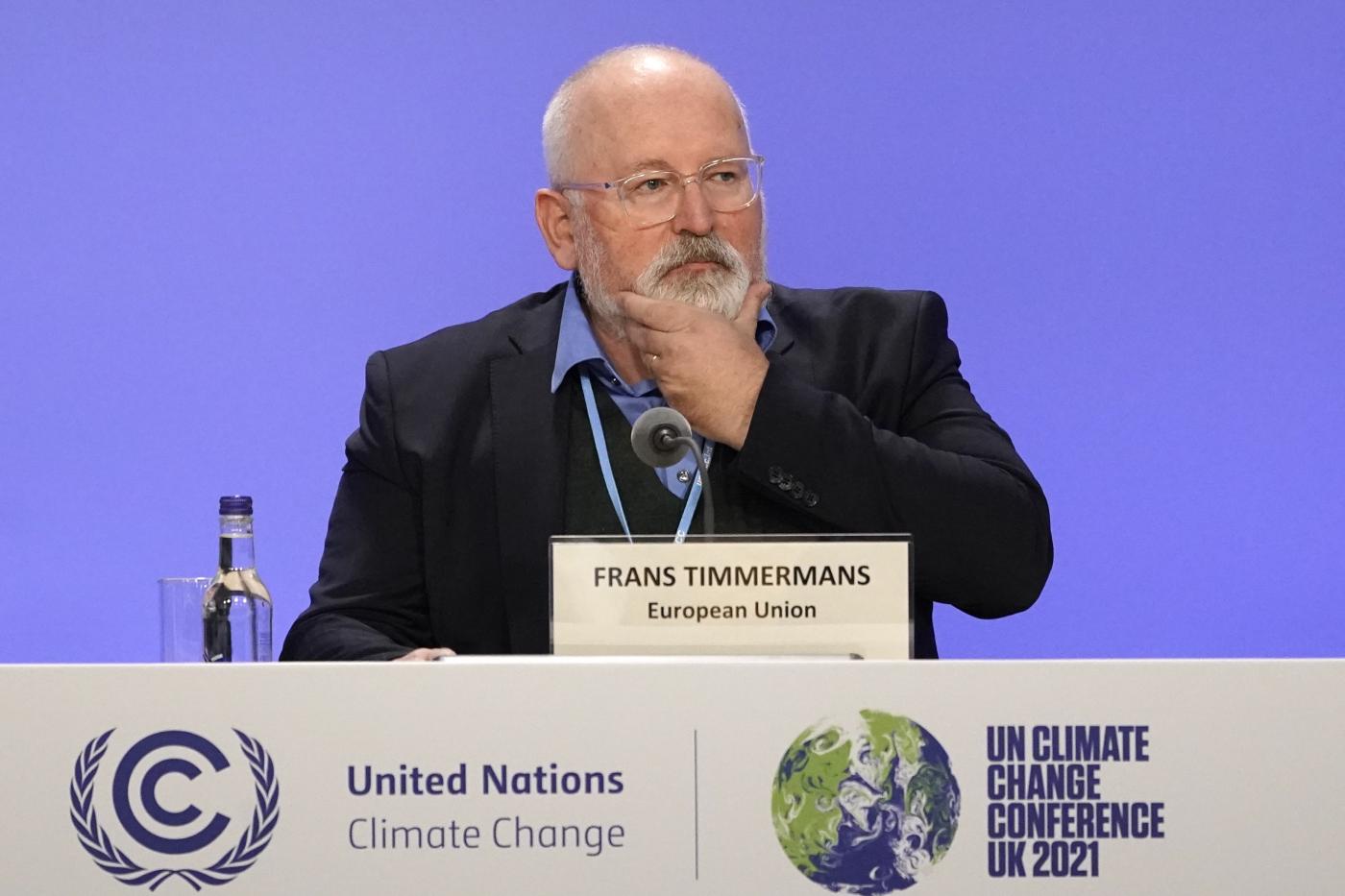 Cop26, Timmermans: “Nell’accordo serve azione forte su carbone e fossili”