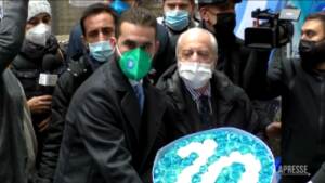 Maradona, De Laurentiis al memoriale dei Quartieri spagnoli