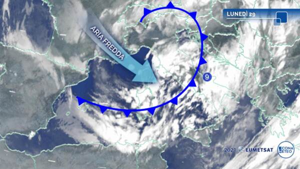 Meteo: il maltempo di stampo invernale prosegue la sua discesa verso il sud dell'Italia