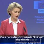 Variante Omicron, Von der Leyen: “Siamo preoccupati”