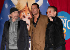 Los Angeles: alla prima di ‘Sing 2’ Bono, The Edge e Matthew McConaughey