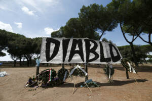 Roma, il luogo dell'omicidio dell'ultras della Lazio Piscitelli detto Diabolik al Parco degli Acquedotti