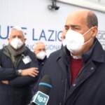 Covid: Zingaretti visita hub vaccinale la Vela a Tor Vergata