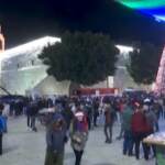 Luci e festa nella piazza della Mangiatoia a Betlemme