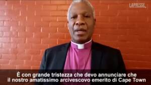 Sudafrica, l’arcivescovo di Città del Capo annuncia la morte di Desmond Tutu