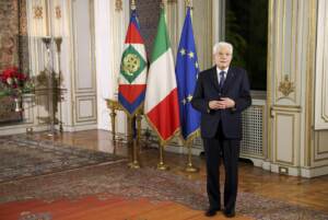 Il Presidente della Repubblica Sergio Mattarella nel tradizionale discorso di fine anno