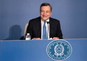 Roma, conferenza stampa di fine anno del Presidente del Consiglio Mario Draghi